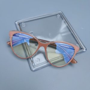 Nude blue light blocking glasses for female